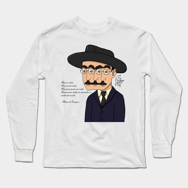 Fernando Pessoa Long Sleeve T-Shirt by Luzinha